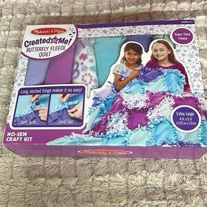 Melissa & Doug Created by Me! Butterfly Fleece Quilt No-Sew Craft Kit